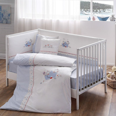 No Pattern Cotton Cradle Bedding Set