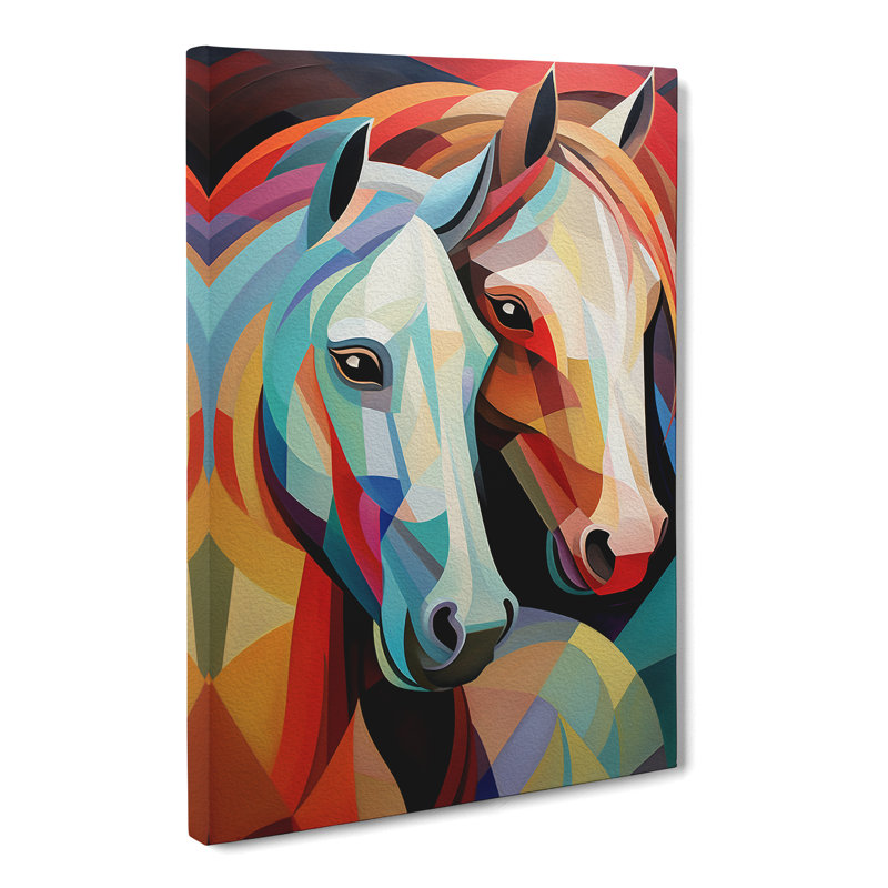 Pony Cubism - No Frame Print, 50cm H x 35cm W x 3cm D
