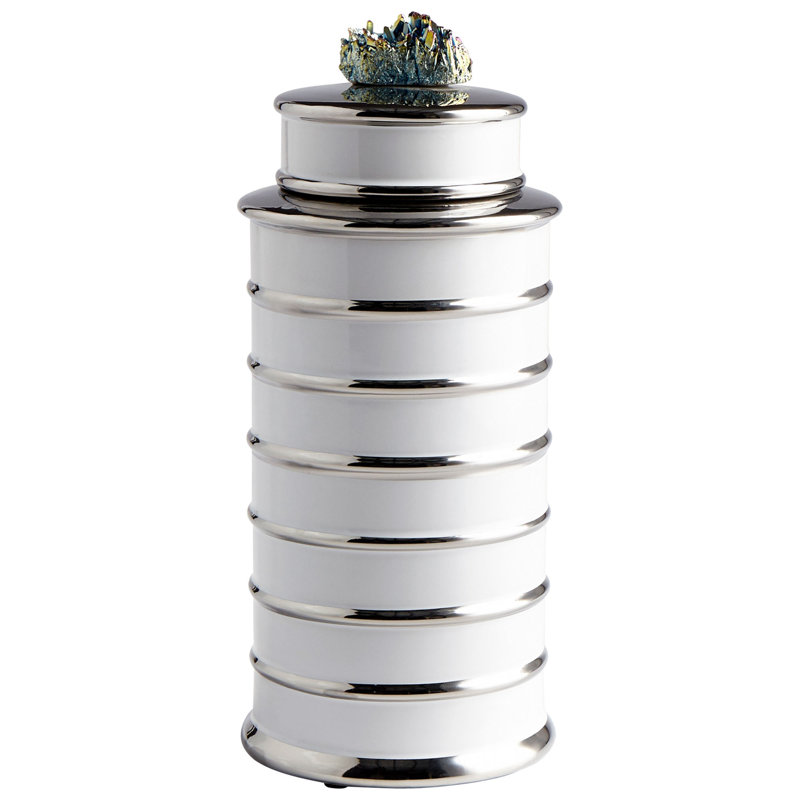 Tower Ceramic / Porcelain Table Vase, 12" H x 5" W x 5" D