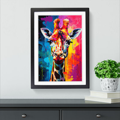 Giraffe Pop - Framed Print