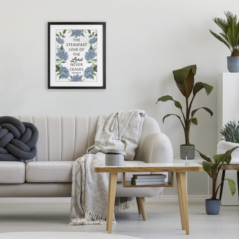 «Steadfast Love Of The Lord», reproduction sous verre encadrée, conception de Lucille Price, H 16 po x l 13 po