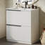 Meuble-lavabo autoportant de 30 po avec lavabo en céramique et tiroirs pleine extension-100032579