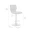 Tabouret de bar pivotant à hauteur réglable avec design ergonomique