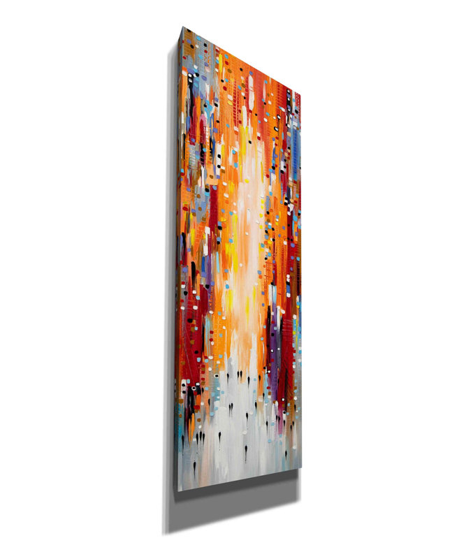 «Orange Sky» par Ekaterina Ermilkina, art mural sur toile, H 20 po x l 60 po x P 2 po