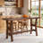 63'' Solid Wood Bar Table with Footrest