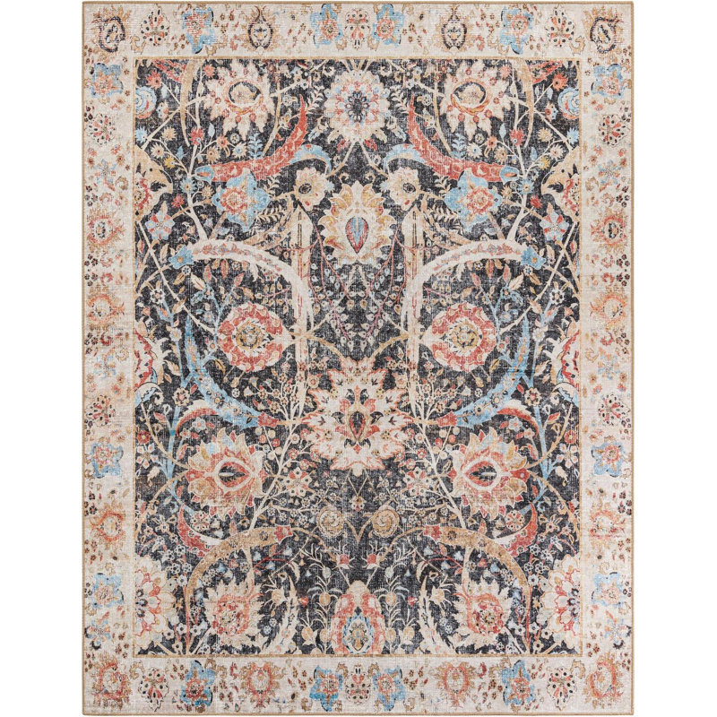 Tapis noir Huguenot, Rectangle 7 pi 10 po x 10 pi