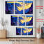Tableau sur toile représentant un paysage de montagne (ensemble de 3)-610654722