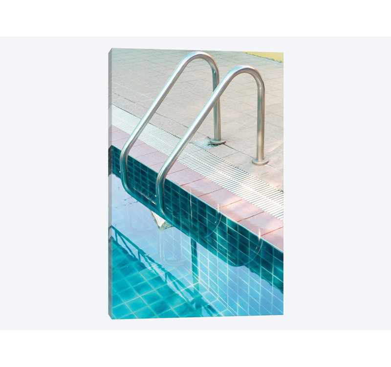 «Vintage Piscine», reproduction de photo sur toile, H 40 po x l 26 po x P 1,5 po