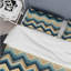 Ensemble de housse de couette géométrique Coastal Blue And Beige Chevron Geometric-107342404