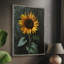 Impression encadrée FLORAL Series DV - bois massif-56550786