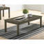 Noyer / brun élégant ensemble de tables basses 3 pièces 1 table basse et 2 tables de bout Mobilier de salon-1689871846-1689871845