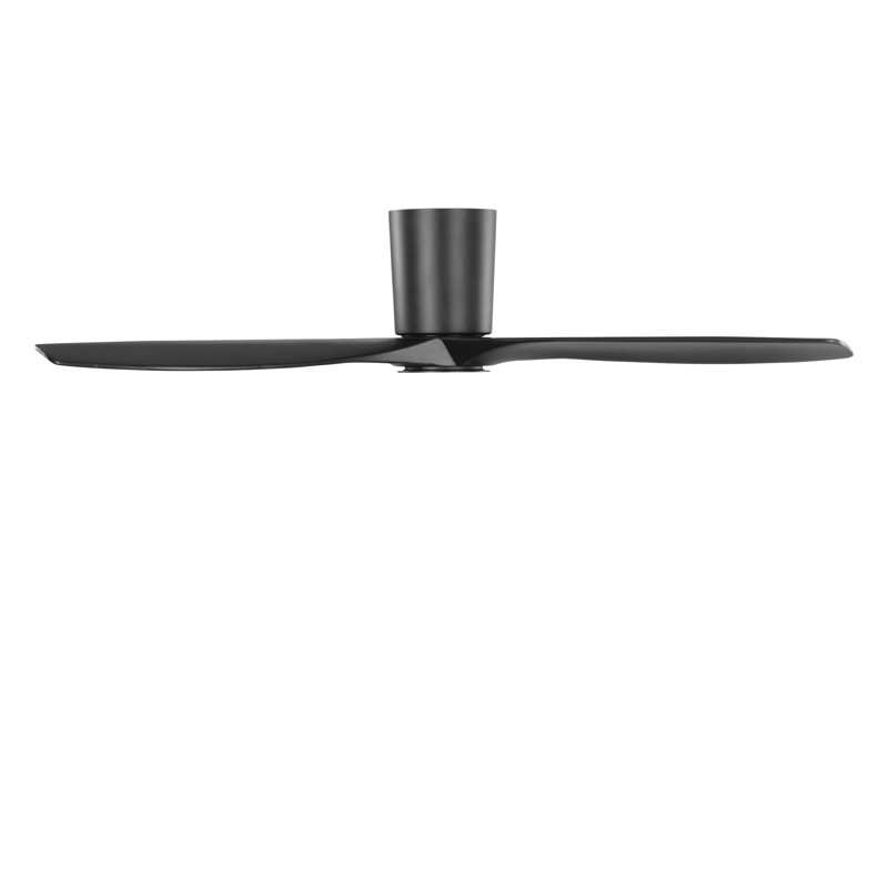 Seyra Smart Hugger LED Ceiling Fan, Midnight Black, Midnight Black, 52" Wide