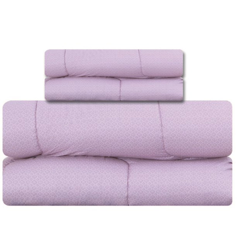 Box Stitch Floral Comforter, Queen Comforter + 7 Additional Pieces