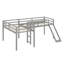 Space-Saving Designed L-Shaped Loft Bed With Ladder And Slide-795117452