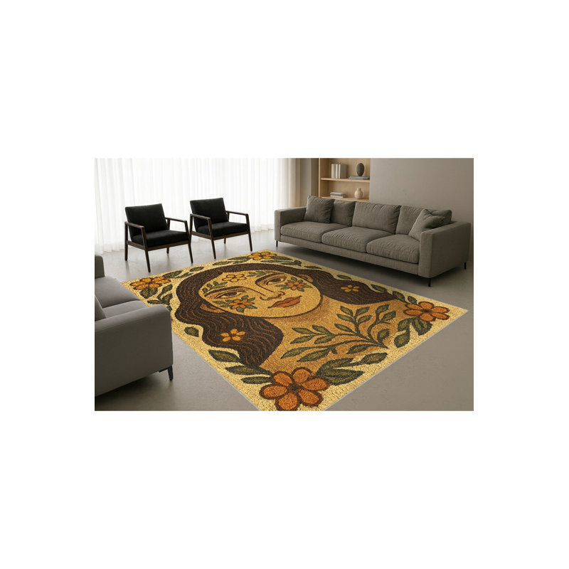 Tapis tissé à la main Mosso, 4'11" x 7'7"