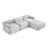 Modular Sectional Sofa, Button Tufted Designed and DIY Combination,L Shaped Couch with Reversible Ottoman, Ivory Teddy Fabric-626980064