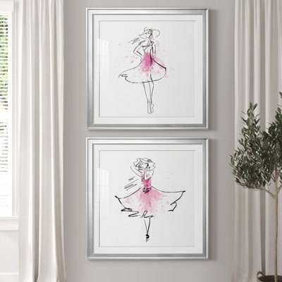 Whimsy Girl I - ensemble de 2 reproductions de cadres photo