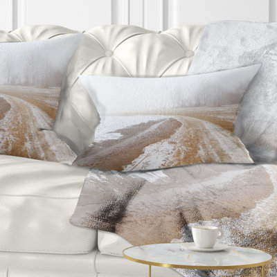 Coussin lombaire de mer sandy beach the winter shore