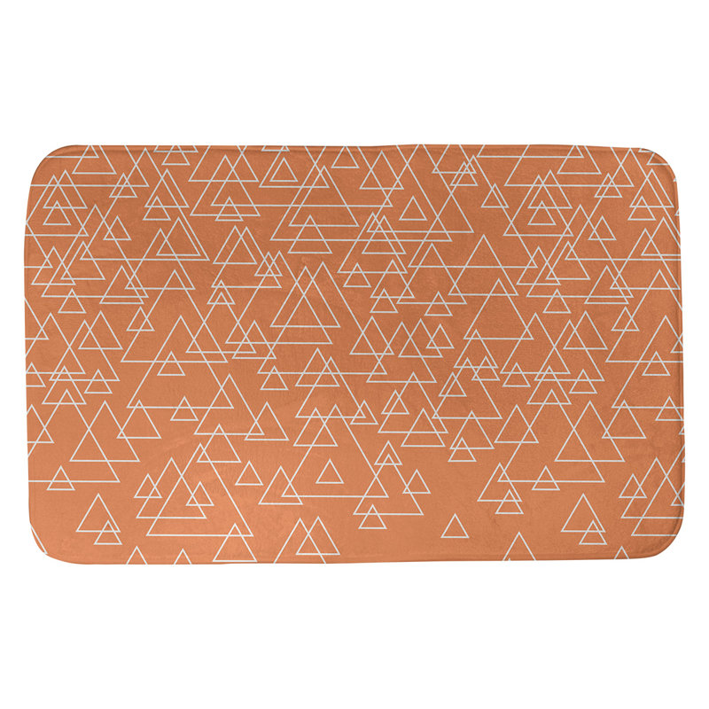 Tapis pour salle de bain Avicia, l 21 po x L 34 po, Orange