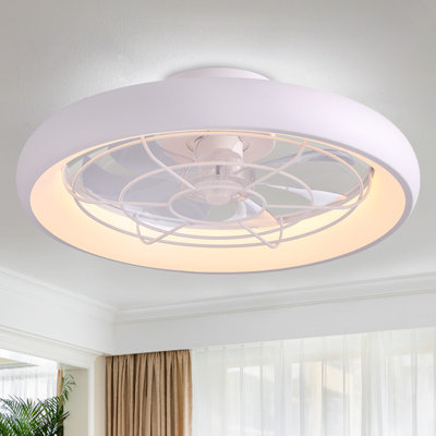 Juneann 20'' Bladeless Dimmable Ceiling Fan with LED Lights