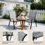 Chaises de patio empilables, tissu Textilène durable avec accoudoirs, cadre en métal robuste, chaises de salle à manger d'extérieur ergonomiques à séchage rapide pour la cour arrière et le bord de la piscine (gris, 8 pièces)-109080129-126637972