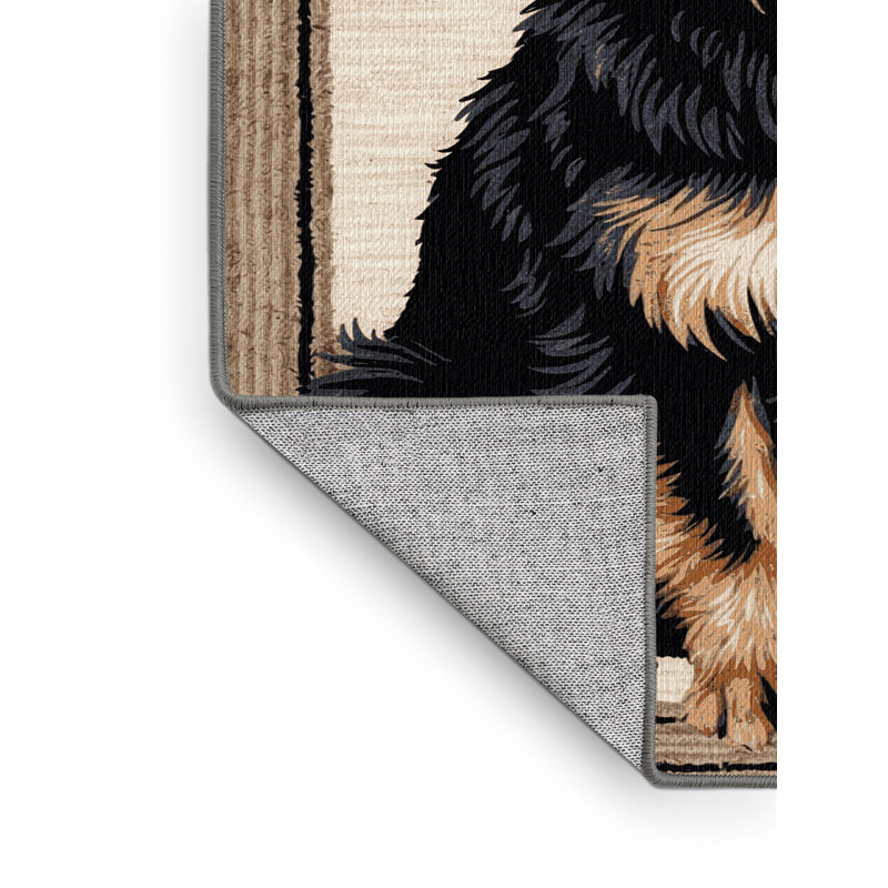  Tapis lavable pour chiens Schipperke, Rectangle de 5 pi x 8 pi
