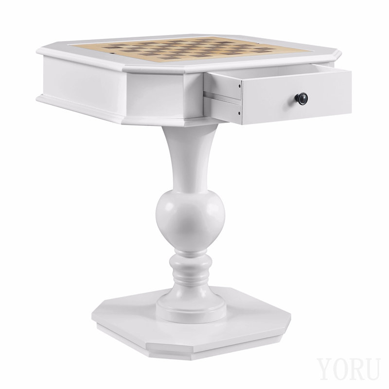 Table de jeu à finition blanche