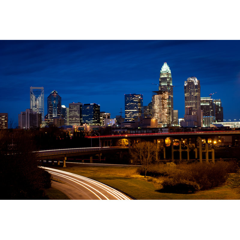 Uptown Charlotte At Dawn - Wrapped Canvas Print, 30cm H x 46cm W