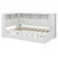 Lit de jour en bois avec tablettes de rangement, USB et lit gigogne