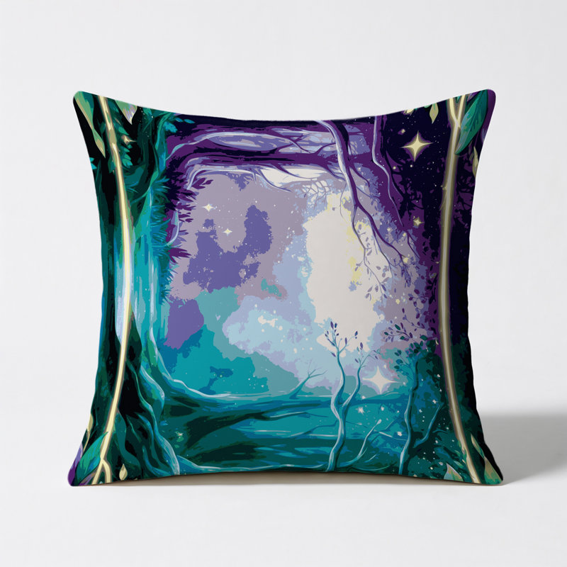 Twilight Branches Indoor And Outdoor Throw Pillow, Square 20"