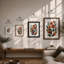 Study in Red Botanical - Framed Print-364459948-364459945