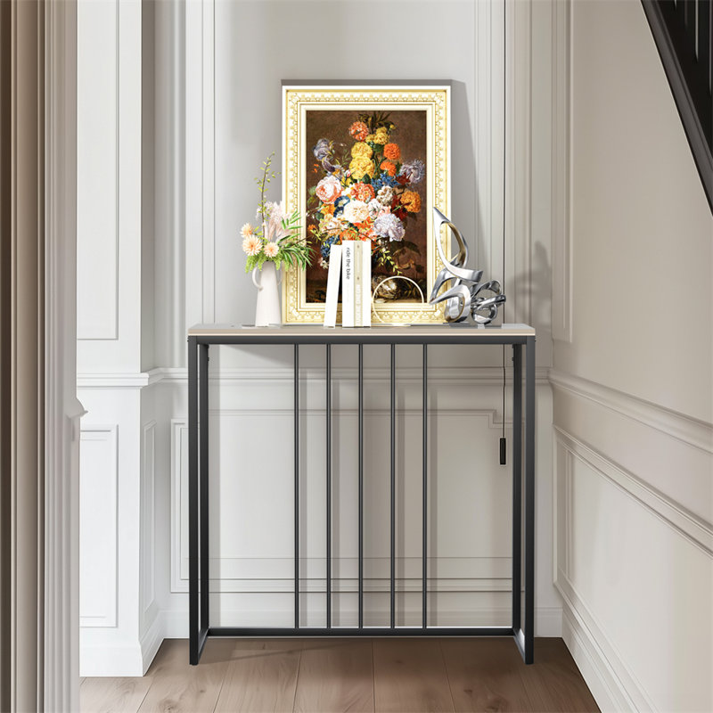 High-End Marble Console Table Modern Sofa Side Table For Entryway, Emerald