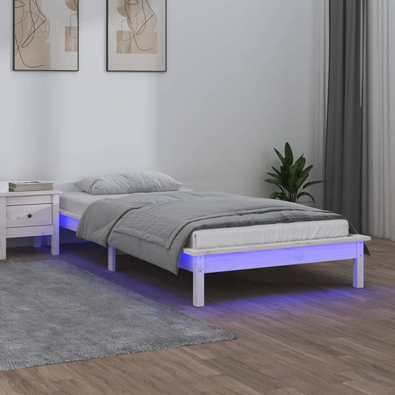 Kircho Bed Frame, 90 x 200 cm, White