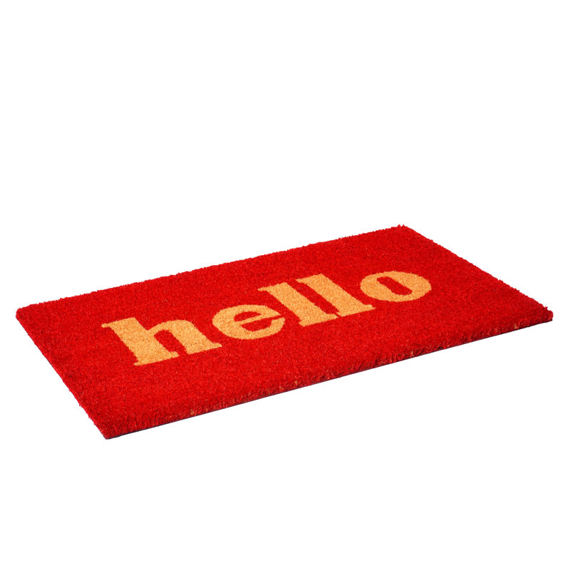 Tapis d'entrée antidérapant Artim, 2 pi x 3 pi, Rouge