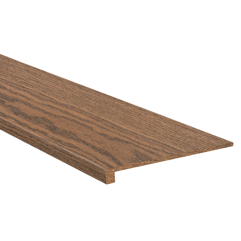Tapis d'escalier à bordure en bois franc d'ingénierie T 0,63 po x L 48 po x l 11,25 po, Chêne Wellow
