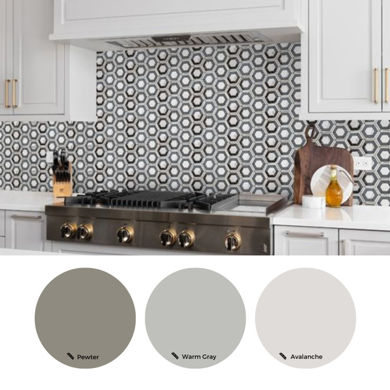 Stately Geo Hex 9" x 11" Porcelain Marble Look Tile