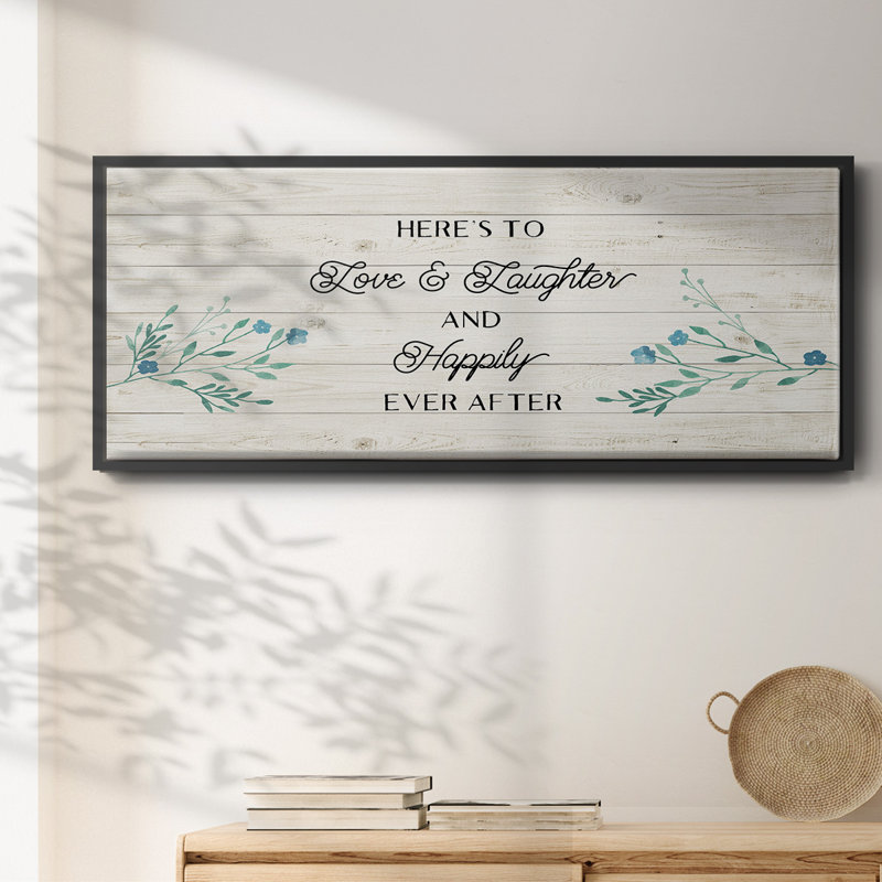 Floral Happily - toile encadrée, H 8 po x l 20 po