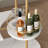 3 Tier Gold Bar Carts For Home Bar Serving Cart With Wheels, Hea...
