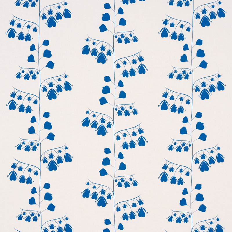 Tissu Schumacher x Peg Norriss, Bleu