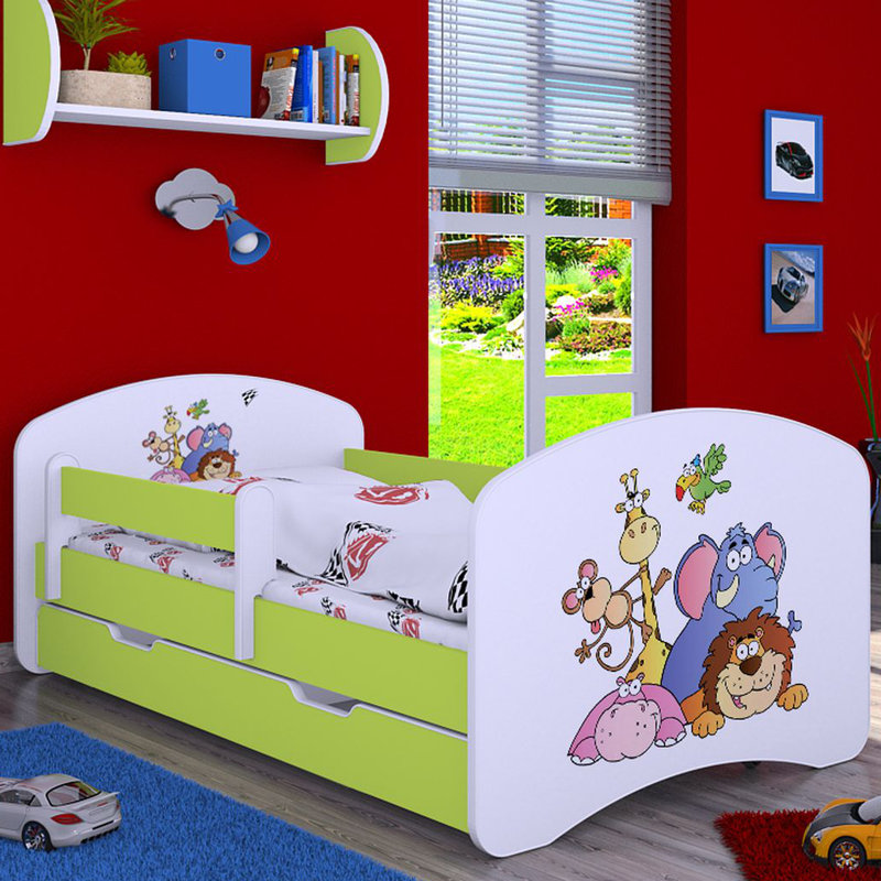Mapes Cabin Bed Themed Beds with Storage Included, Green