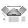 Hauslane 30" Stainless Steel 450 CFM Convertible Wall Range Hood with Baffle Filter