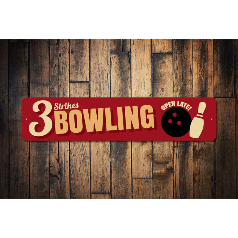 Plaque de Bowling, H 6 po x l 24 po x P 0,06 po