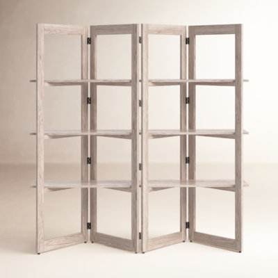 Wide Geometric Bookcase