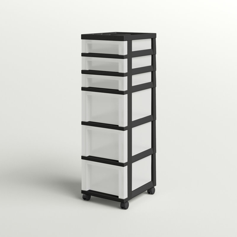 Diego 6 Drawer Storage Chest, Black