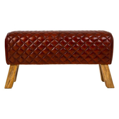 Faux Leather Upholstered Bench