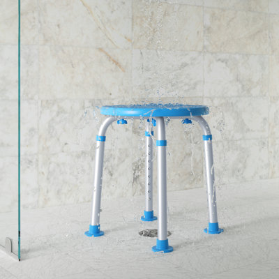 Juanita Aluminum Height Adjustable Bath and Shower Chair by Flash Furniture