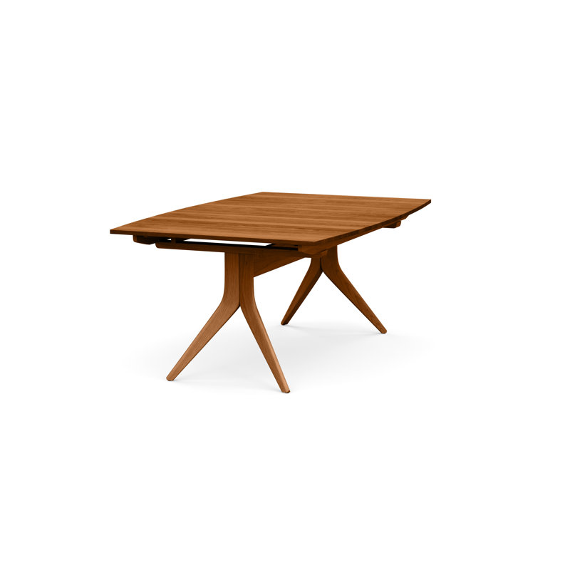 Table à rallonge à tréteaux Catalina, Cerisier d'automne, H 30 po x l 46 po x L 66 po
