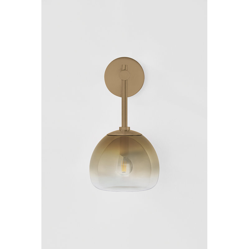 Troy Lighting August 7.75 inch wide 1 Light Wall Sconce in Patina Brass