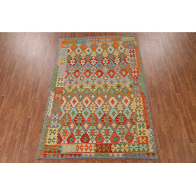 Reversible Wool Kilim Oriental Area Rug 7x10