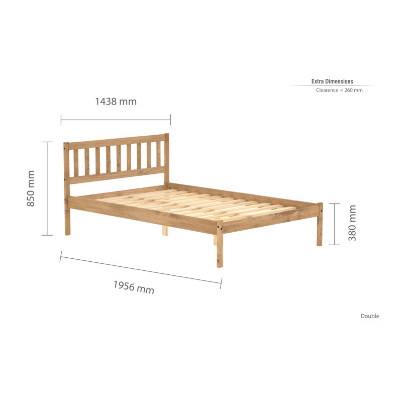 Mauresha Bed Frame, Double (4'6)
